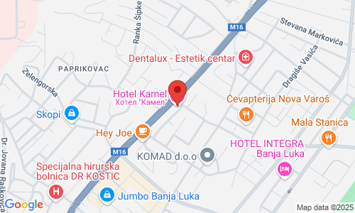 HOTEL KAMEL, Slobodana Jovanovića 41, Banja Luka